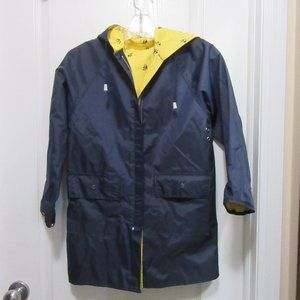 Girls size 10 Rain Coat Reversible with hood